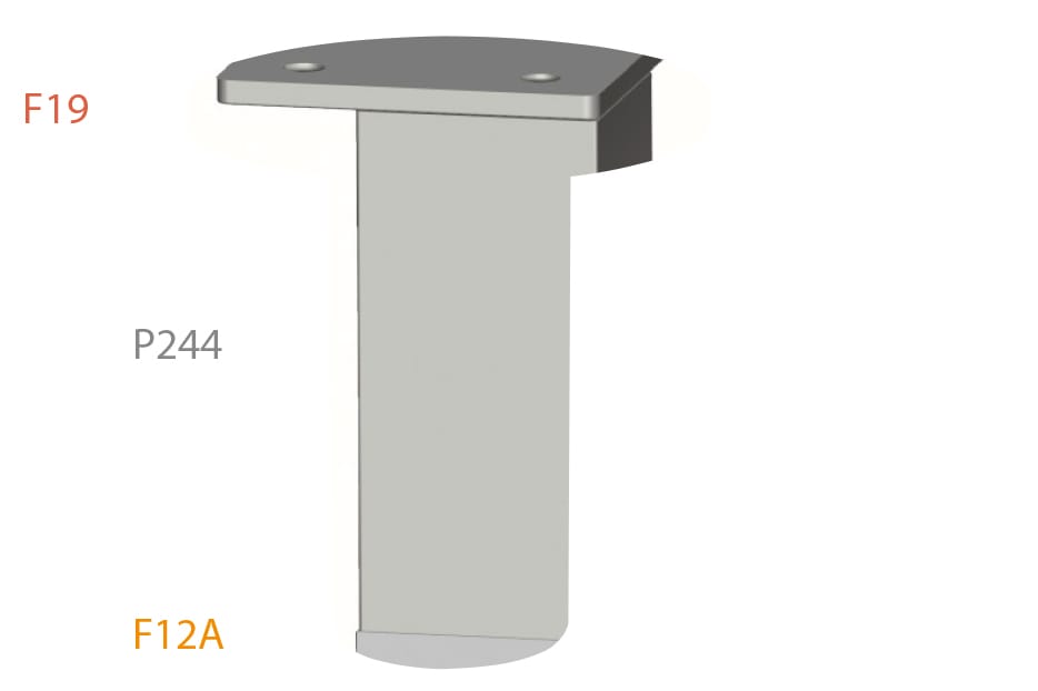 P 244 distanziatore - Technical drawing