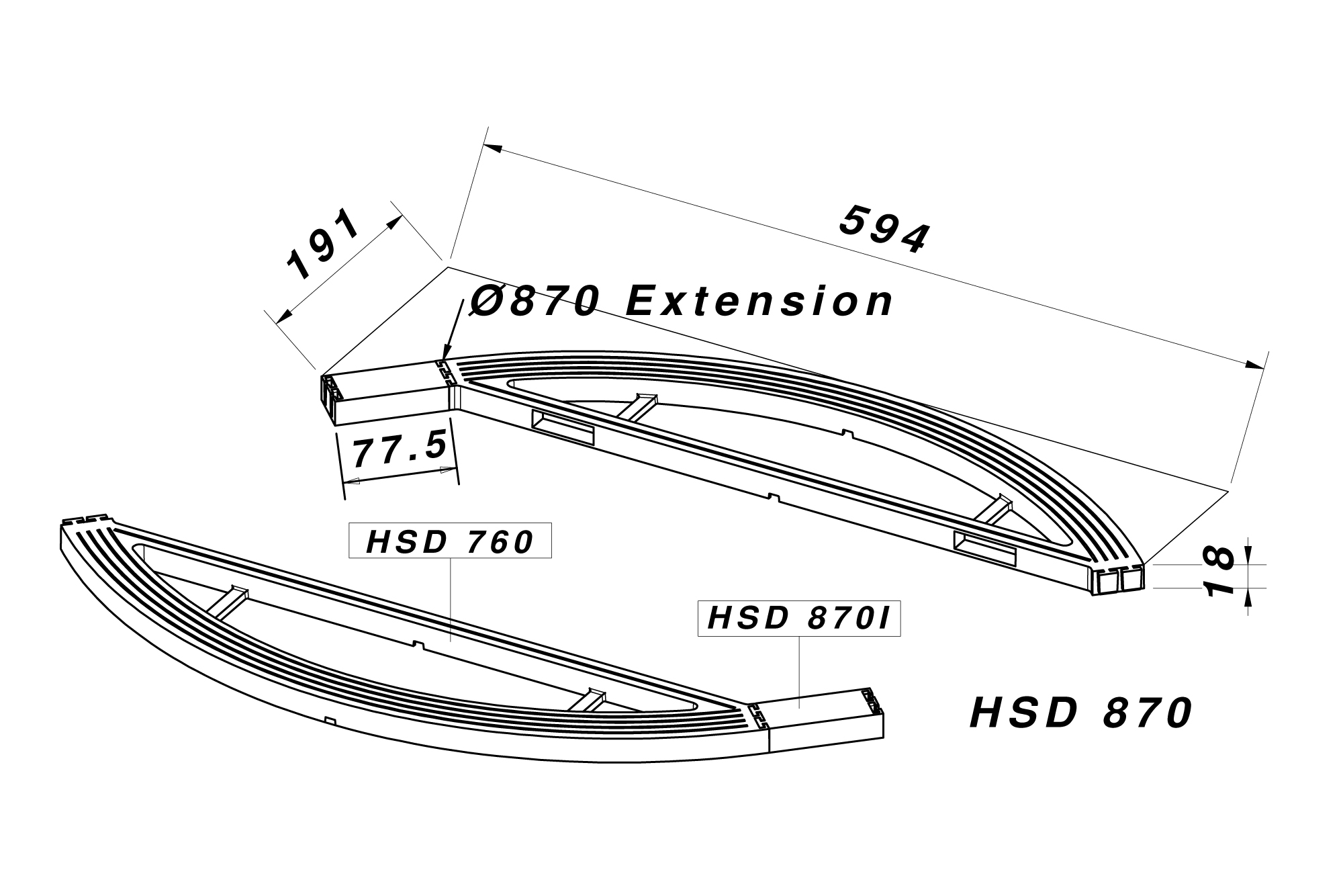 HSD870 [per SPECCHI] - Disegno Tecnico
