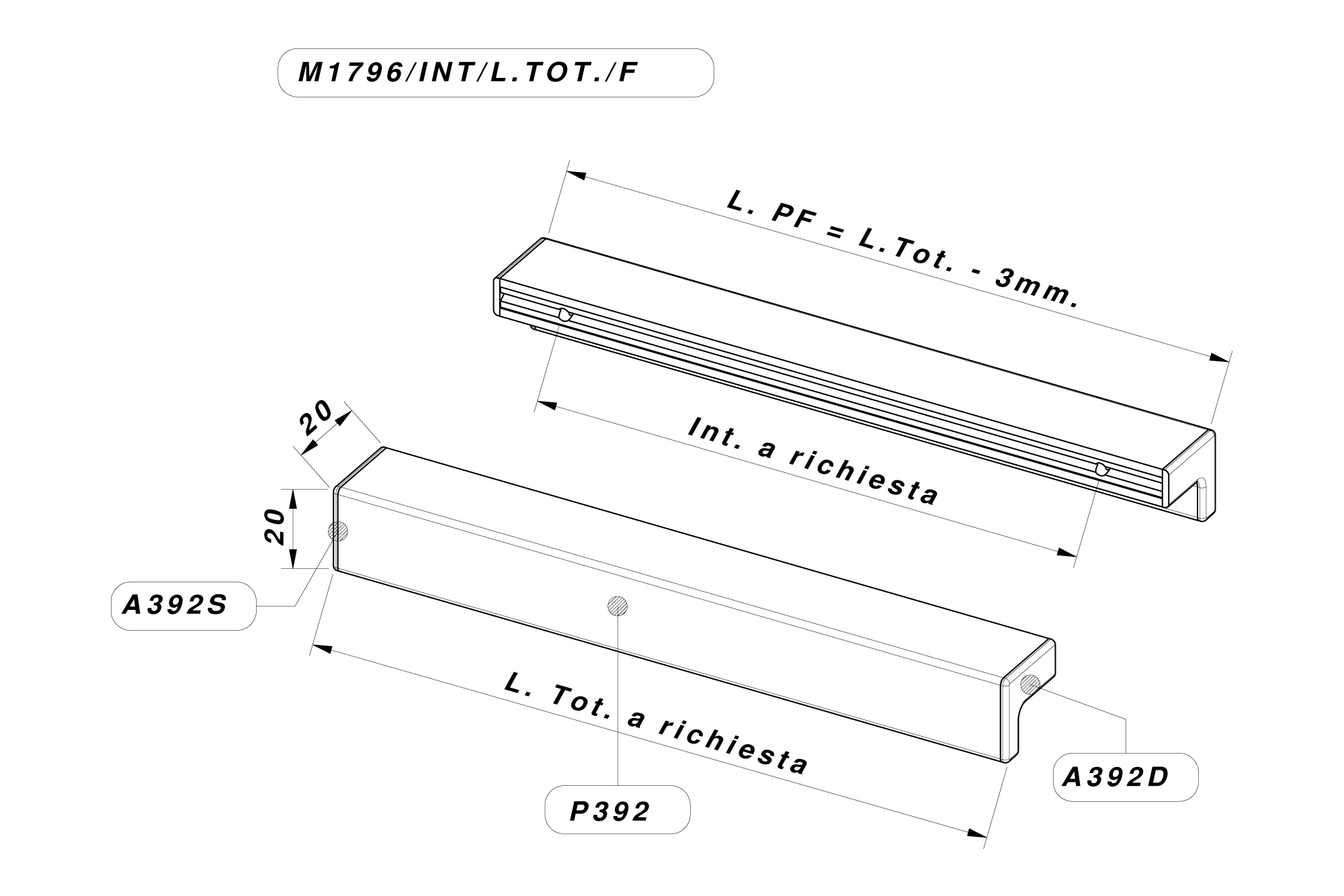 M1796/F - Technical drawing